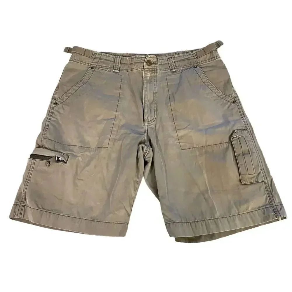 Country Road Cotton Olive Cargo Utility Pockets Mens Shorts Sz 36